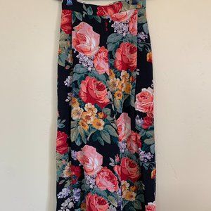 Linda Allard Ellen Tracy 100% Silk Vintage Floral Pants